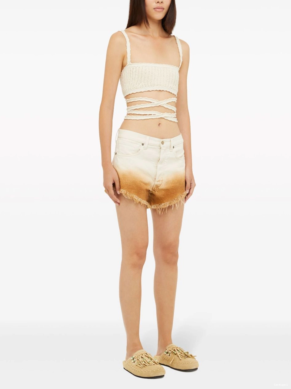 Affordable denim Bright Women Alanui Hues gradient shorts 0729